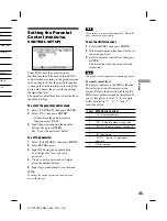 Preview for 45 page of Sony DVE7000S - DVD Walkman Operating Instructions Manual