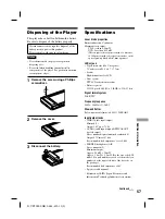 Preview for 57 page of Sony DVE7000S - DVD Walkman Operating Instructions Manual