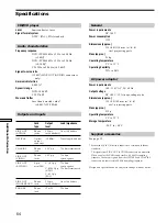 Preview for 64 page of Sony DVP-F11X Operating Instructions Manual