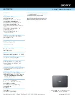 Preview for 2 page of Sony DVP-FX730 - Portable Dvd Player Specification Sheet