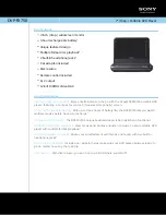 Preview for 1 page of Sony DVP-FX750 Specifications