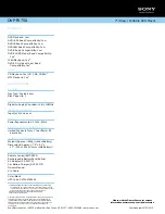 Preview for 2 page of Sony DVP-FX750 Specifications