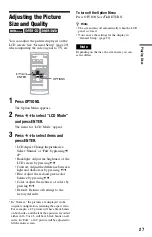 Preview for 27 page of Sony DVP-FX820L - Portable Dvd Player Operating Instructions Manual