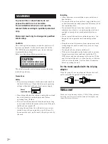 Preview for 2 page of Sony DVP-M35 Operating Instructions Manual