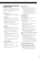 Preview for 39 page of Sony DVP-M35 Operating Instructions Manual