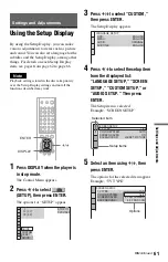 Preview for 61 page of Sony DVP-NC625 Operating Instructions Manual