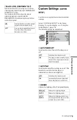 Preview for 73 page of Sony DVP-NC685V Operating Instructions Manual