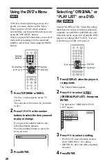 Preview for 28 page of Sony DVP-NS32 Operating Instructions Manual