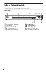 Preview for 8 page of Sony DVP-NS325 Operating Instructions Manual