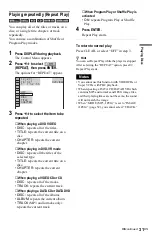 Preview for 31 page of Sony DVP-NS47P - Cd/dvd Player Operating Instructions Manual