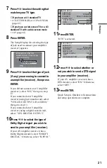 Preview for 21 page of Sony DVP-NS63P Operating Instructions Manual