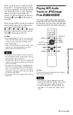 Preview for 47 page of Sony DVP-NS63P Operating Instructions Manual