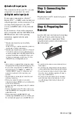 Preview for 13 page of Sony DVP-NS710HP Operating Instructions Manual