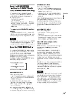 Preview for 19 page of Sony DVP-NS72HP Operating Instructions / Manual de instrucciones Operating Instructions Manual