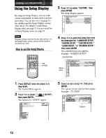 Preview for 72 page of Sony DVP-NSSOOV Operating Instructions Manual