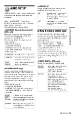 Preview for 31 page of Sony DVP-SR100 Operating Instructions Manual