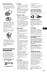 Preview for 3 page of Sony DVP-SR101P Operating Instructions Manual