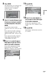 Preview for 13 page of Sony DVP-SR101P Operating Instructions Manual