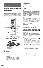 Preview for 14 page of Sony DVP-SR101P Operating Instructions Manual