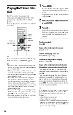 Preview for 26 page of Sony DVP-SR400P Operating Instructions Manual