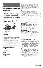 Preview for 17 page of Sony DVP-SR650P Operating Instructions Manual