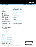 Preview for 2 page of Sony DVPNC800H - DVD Changer Specifications