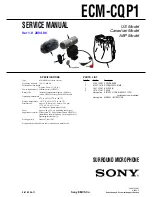 Sony ECM-CQP1 Service Manual preview