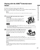 Preview for 37 page of Sony ERS-7M3 - Aibo Entertainment Robot User Manual