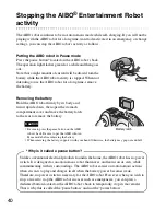 Preview for 40 page of Sony ERS-7M3 - Aibo Entertainment Robot User Manual