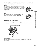 Preview for 65 page of Sony ERS-7M3 - Aibo Entertainment Robot User Manual