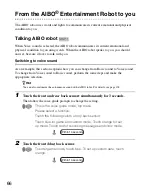 Preview for 66 page of Sony ERS-7M3 - Aibo Entertainment Robot User Manual