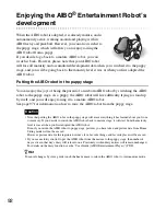 Preview for 92 page of Sony ERS-7M3 - Aibo Entertainment Robot User Manual