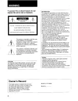 Preview for 2 page of Sony EV-S3000 Operating Instructions Manual