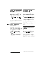 Preview for 8 page of Sony EXCD-31 Operating Instructions Manual