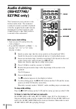 Preview for 64 page of Sony EZ77NZ Operating Instructions Manual