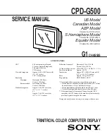 Preview for 1 page of Sony FD Trinitron CPD-G500 Service Manual