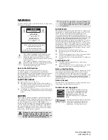 Preview for 3 page of Sony FD Trinitron WEGA KD-36FS170 Operating Instructions Manual