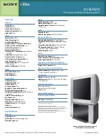 Preview for 2 page of Sony FD Trinitron WEGA KD-36FS170 Specifications