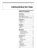 Preview for 4 page of Sony film imager Instructions For Use Manual