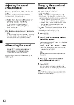 Preview for 12 page of Sony FM/AM CASSETTE XR-C5120 Operating Instructions Manual