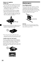 Preview for 16 page of Sony FM/AM CASSETTE XR-C5120 Operating Instructions Manual