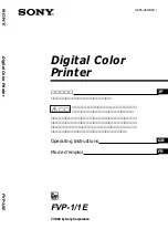 Preview for 1 page of Sony FVP-1/1E Operating Instructions Manual