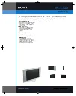 Preview for 1 page of Sony FWD-40LX1 Specifications