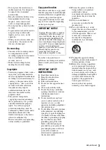 Preview for 3 page of Sony GX355 - RDR DVD Recorder Operating Instructions Manual