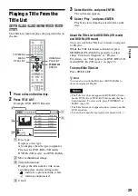 Preview for 39 page of Sony GX355 - RDR DVD Recorder Operating Instructions Manual