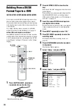 Preview for 72 page of Sony GX355 - RDR DVD Recorder Operating Instructions Manual