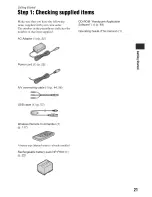 Preview for 21 page of Sony Handycam DCR-DVD408 Operating Manual