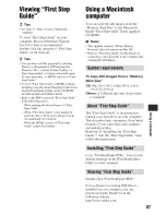 Preview for 87 page of Sony Handycam DCR-DVD408 Operating Manual