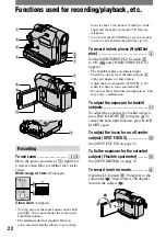 Preview for 22 page of Sony Handycam DCR-HC21 Operating Manual