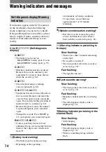 Preview for 74 page of Sony Handycam DCR-HC21 Operating Manual